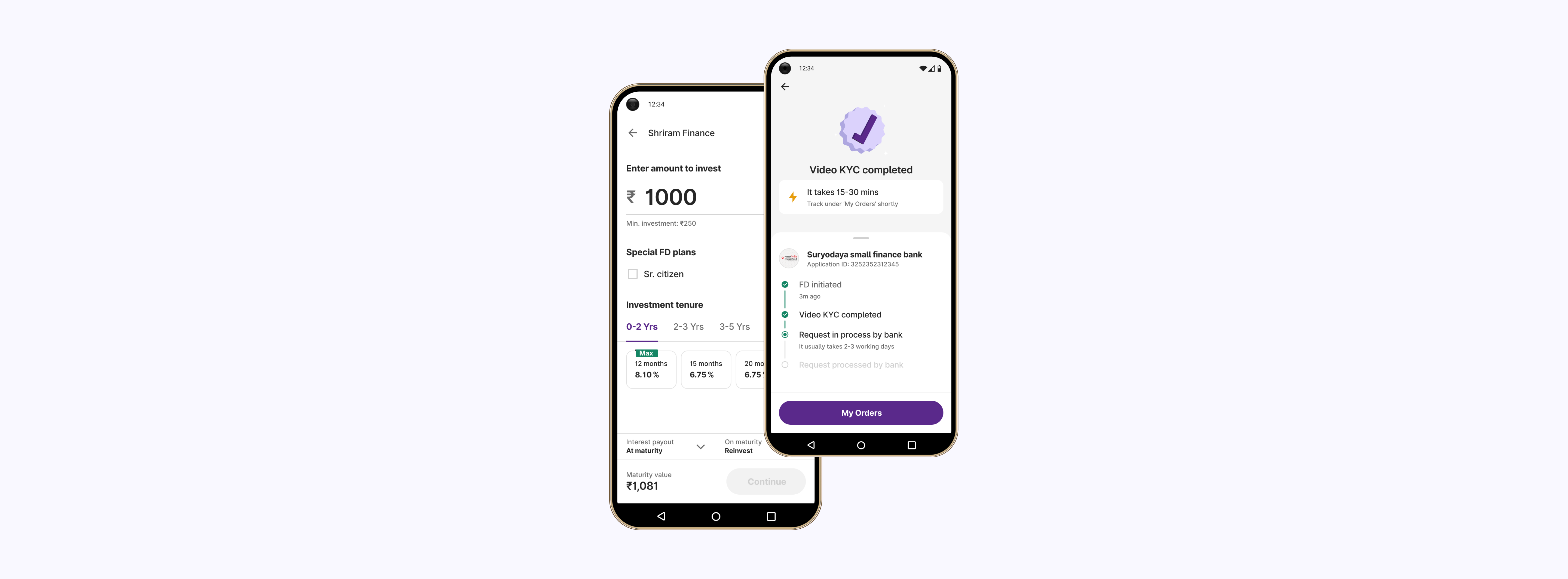 Fixed Deposits order form