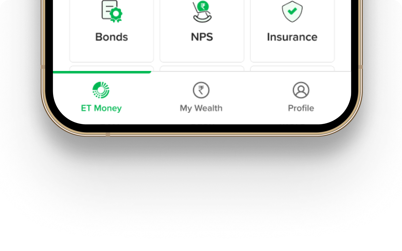 Restructured bottom navigation — ET Money, My Wealth, Profile